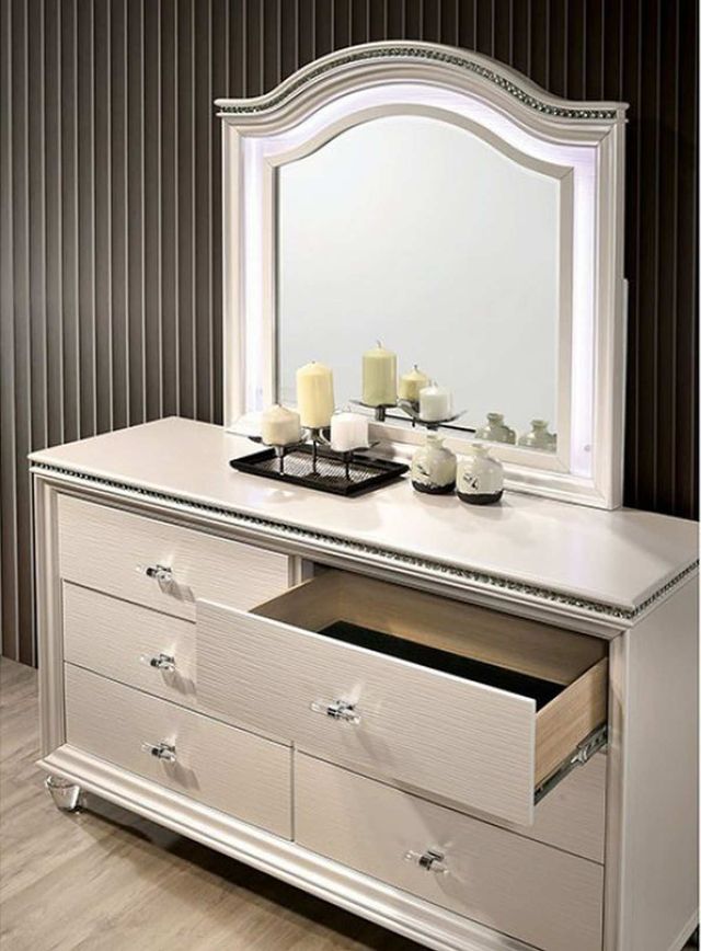Furniture of America® Allie Pearl White Youth Dresser-1