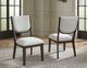 Ashley® Breckington Dark Brown/White Upholstered Dining Side Chair -1