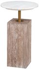 Bassett Mirror Holt White Accent Table with Beige Base-0