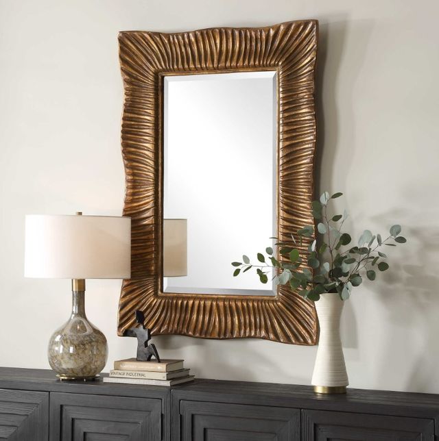 Uttermost® Emerson Antique Gold Scalloped  Mirror-2
