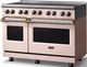 Viking® 5 Series 48" Blush Pro Style Induction Range with Brushed Brass Trim-2