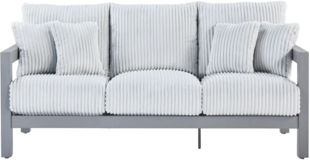 Signature Design by Ashley® Hurley Park Gray Aluminum/Fabric Outdoor Sofa-1