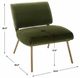 Uttermost® Knoll Brushed Brass/Olive Green Accent Chair-2