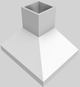 Vent-A-Hood® 36" White Euro-Style Island Range Hood-3