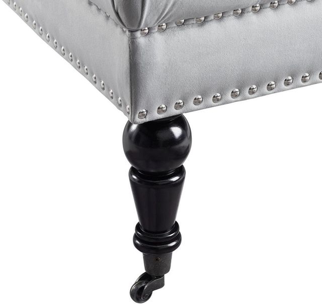 Linon Isabelle Black/Gray Ottoman-3