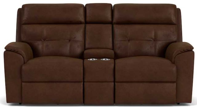 Flexsteel® Customizable Mason Reclining Loveseat with Console-1