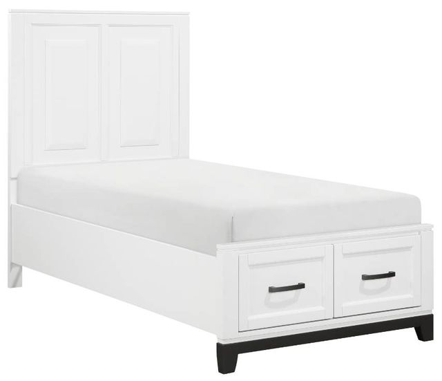 Homelegance® Garretson White Twin Platform Storage Bed-0