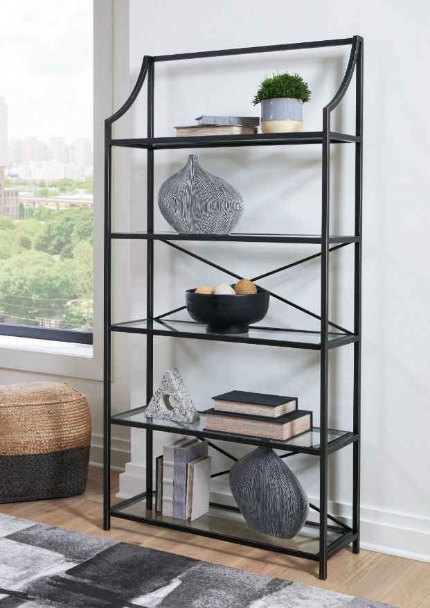 Signature Design by Ashley® Dakerwell Antique Black Bookcase-3