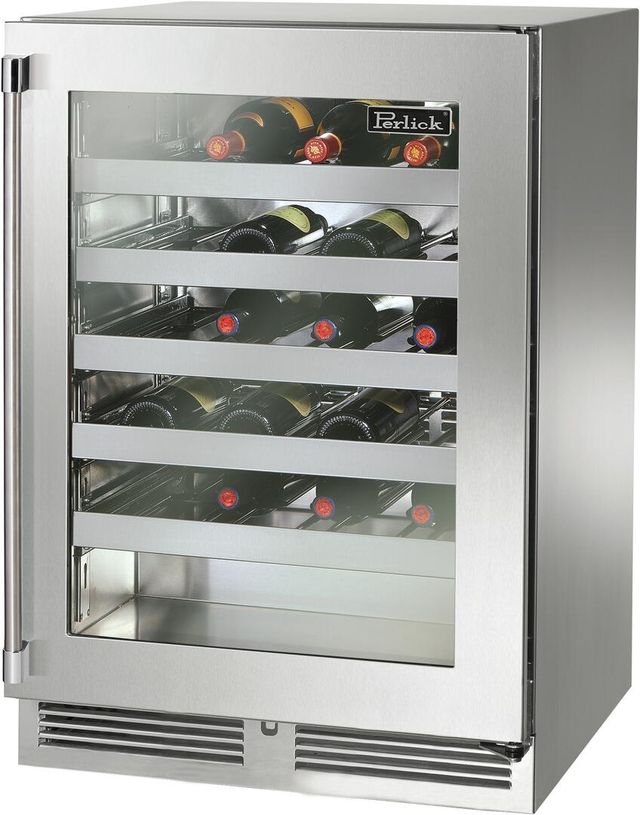 Perlick® Signature Series 24" Stainless Steel Built-in Wine Cooler-0