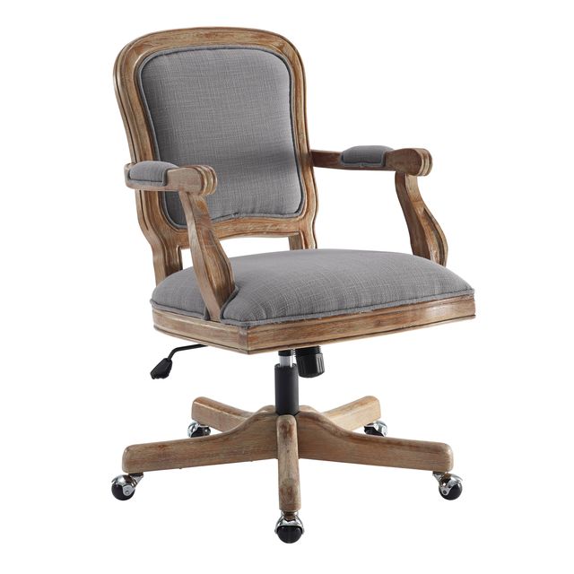 Linon Maybell Neutral Gray Office Chair-0