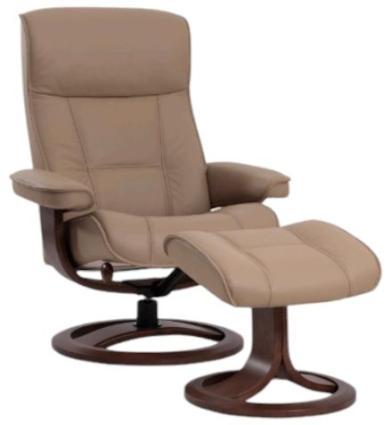 IMG® Comfort Customizable Nordic 21 Manual Recliner with Ottoman Ring Base