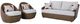 Signature Design by Ashley® Cardiff Beach 3-Piece Brown/White Aluminum/Fabric Outdoor Conversation Set-0