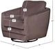 LH Home Feather Baltimo Ash Brown/Matte Black Swivel Glider Chair-2