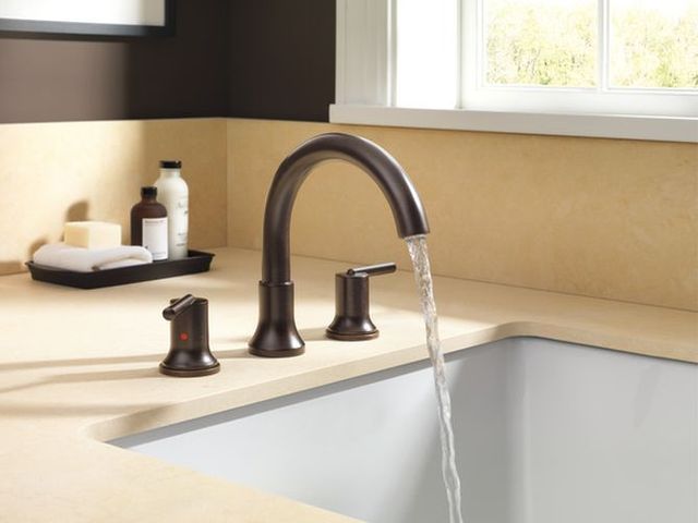 Delta Trinsic® 10" Venetian Bronze Roman Tub Faucet Trim-1