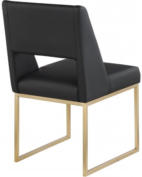 Meridian Furniture Jayce Black Vegan Leather Dining Side Chair-3