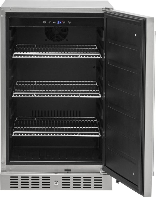 Coyote® 21" 4.1 Cu. Ft. Stainless Steel Outdoor Under Counter Refrigerator-3