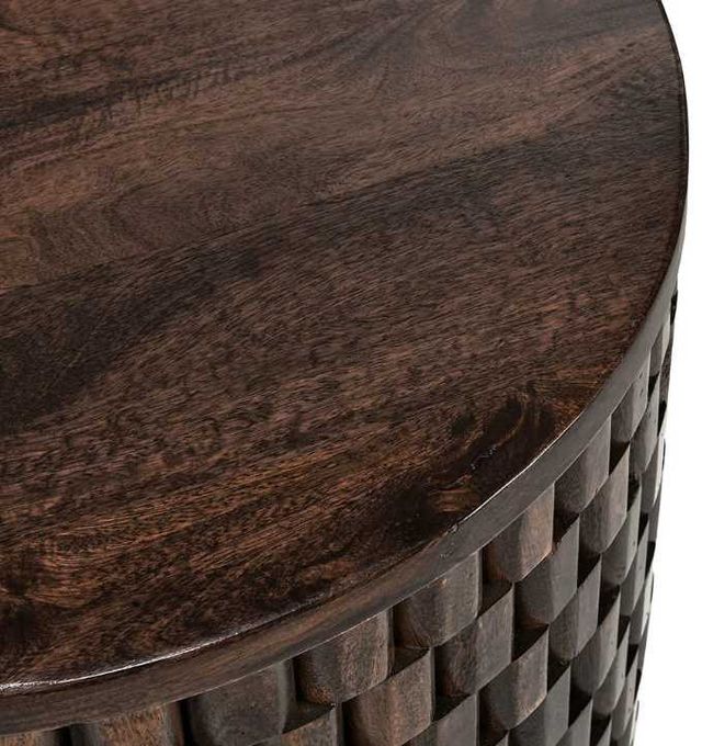 Classic Home Norwood Bark Brown 25" Round End Table-2