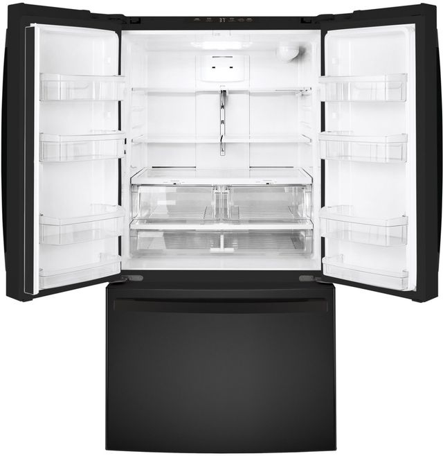 GE® 36" 27.0 Cu. Ft. Black French Door Refrigerator-2