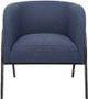 Uttermost® Jacobsen Aged Black/Denim Barrel Chair-3