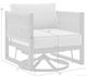 Armen Living Mareike Black/Gray Aluminum/Fabric Outdoor Swivel Chair-2