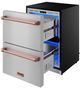 Thor Kitchen® Gordon Ramsay 24" 5.4 Cu. Ft. Stainless Steel Outdoor Under-Counter Refrigerator with Rose Gold Handle-5