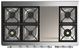 Ilve® Majestic III 48" Blue Gray Pro Style Dual Fuel Liquid Propane Range with Triple Glass Door and Chrome Trim-2