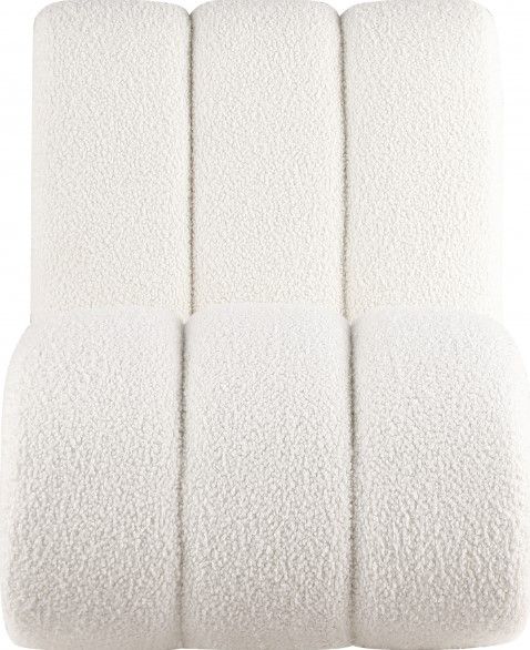 Meridian Furniture Swoon Cream/Black Faux Sheepskin Accent Chair-1
