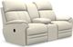 La-Z-Boy® Talladega Ivory Reclining Loveseat with Console-1