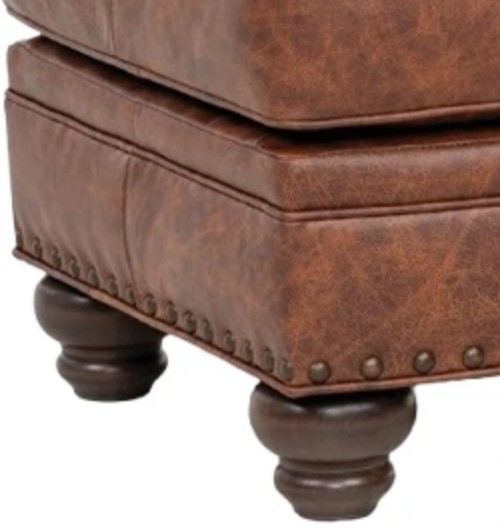 Smith Brothers Customizable 512 Leather Ottoman-2