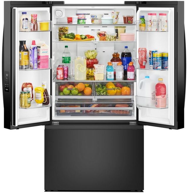 Whirlpool® 36" 29.6 Cu. Ft. Fingerprint Resistant Black Stainless Steel French Door Refrigerator with Dual Ice Makers  -2