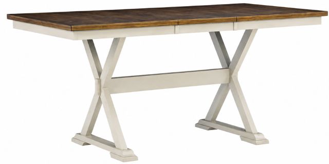 Signature Design by Ashley® Brinfern Brown Counter Table with Antique White Base-0