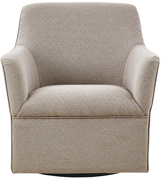 Olliix by Madison Park Grey Augustine Swivel Glider Chair-0