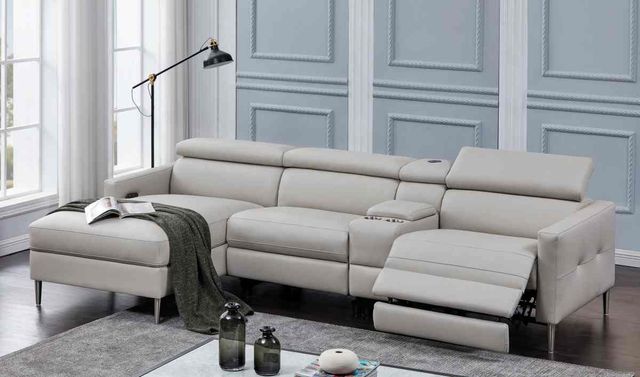 Coaster® Beryl Light Grey 4-Piece Power Sectional-3