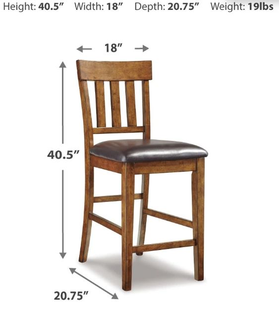 Signature Design by Ashley® Ralene Medium Brown Upholstered Counter Stool-2