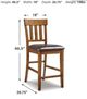 Signature Design by Ashley® Ralene Medium Brown Upholstered Counter Stool-2