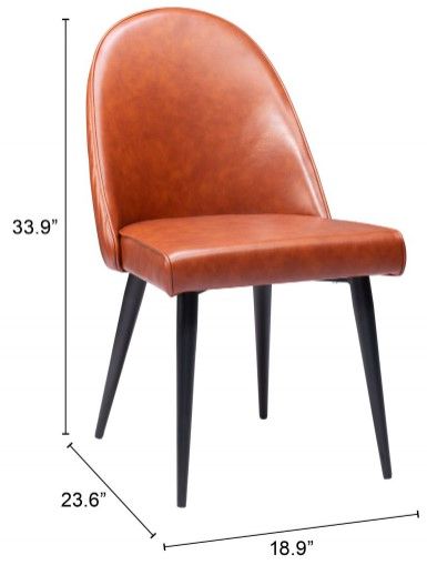 Zuo® Modern Silloth Brown/Black Dining Side Chair-1