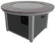 Telescope Casual 3F4T Boardwalk Rustic Top Aluminum 42" Outdoor Fire Table with Graphite Base-0