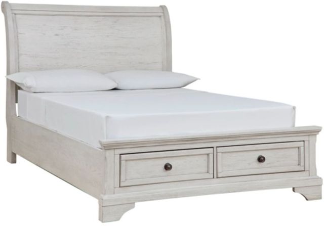 Signature Design by Ashley® Robbinsdale Antique White Youth Full Sleigh Storage Bed-0