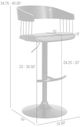 Armen Living Larisa Black/Gray/Walnut Adjustable Bar Stool-4