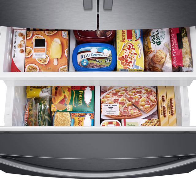 Samsung 27.0 Cu. Ft. Fingerprint Resistant Black Stainless Steel 3-Door French Door Refrigerator-4