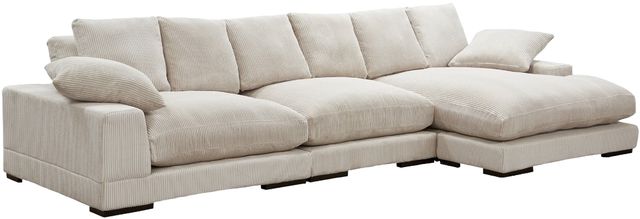 Moe's Home Collection Plunge 3-Piece Cappuccino Large L-Shaped Sectional and Reversible Chaise-0