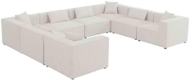 Meridian Furniture Cube 8-Piece Cream U-Shape Sectional-0