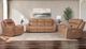 Corinthian Furniture George Caramel Power Reclining Sofa with Dropdown Table-1