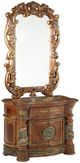 Michael Amini® Villa Valencia® Classic Chestnut Bedside Chest with Mirror-0