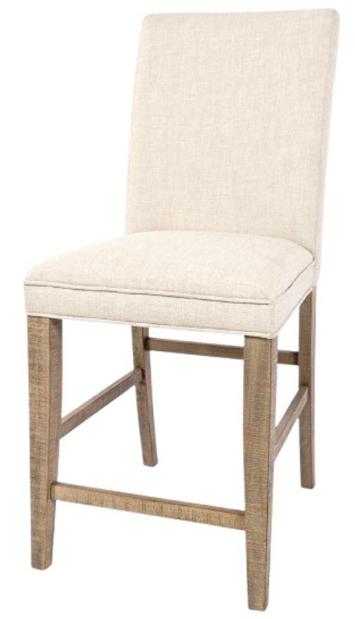 Jofran Inc. Carlyle Crossing Beige Upholstered Stool-2