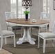 Winners Only® Highland Brown Top Dining Table with Antique White Pedestal Base-1