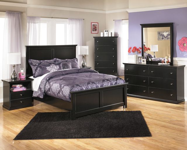 Signature Design by Ashley® Maribel Black Full Panel Bed-2