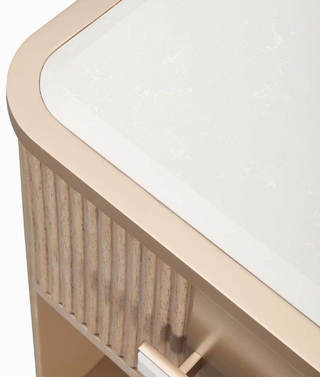 Michael Amini® West Kensington Sea Salt Caramel Nightstand-4