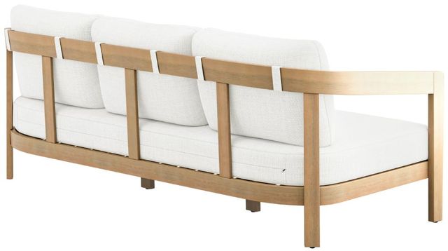 New Classic® Home Furnishings Wesley White Acacia/Fabric Outdoor Patio Sofa-3