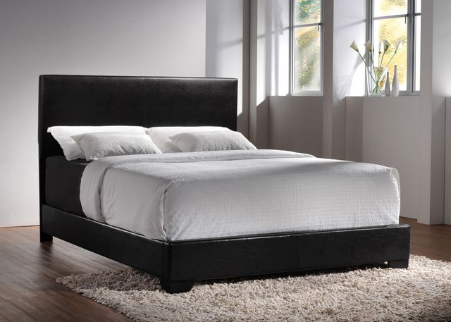 Coaster® Conner Black Queen Upholstered Bed-1